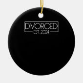 Gescheiden Est. 2024 eindelijk gescheiden echtsche Keramisch Ornament (Voorkant)