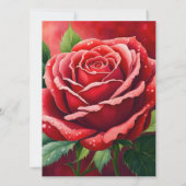 Gescheiden Ouders Rode Rozen Bruiloft Uitnodiginge Kaart (Achterkant)