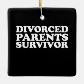 Gescheiden ouders Survivor Grappig Keramisch Ornament (Voorkant)