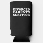 Gescheiden ouders Survivor Grappig Seltzer Blikjeskoeler (Voorkant)