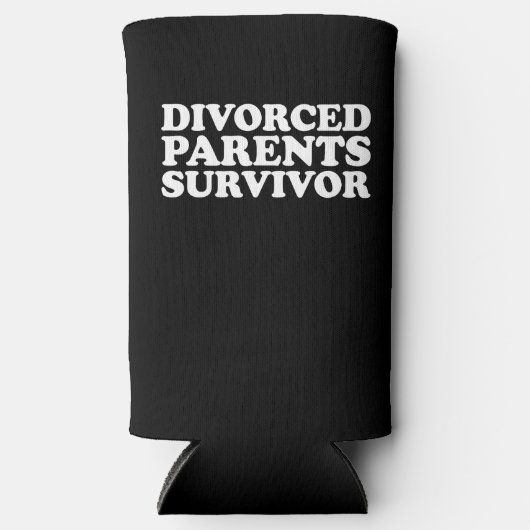 Gescheiden ouders Survivor Grappig Seltzer Blikjeskoeler (Voorkant)