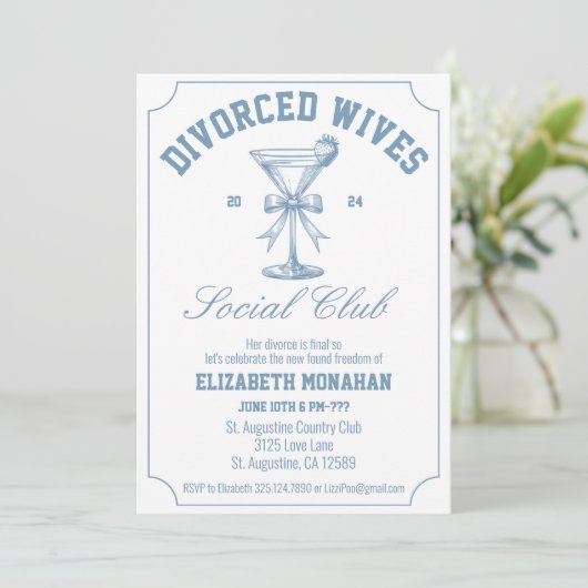 gescheiden vrouwen sociale club echtscheiding part kaart (Staand voorkant)