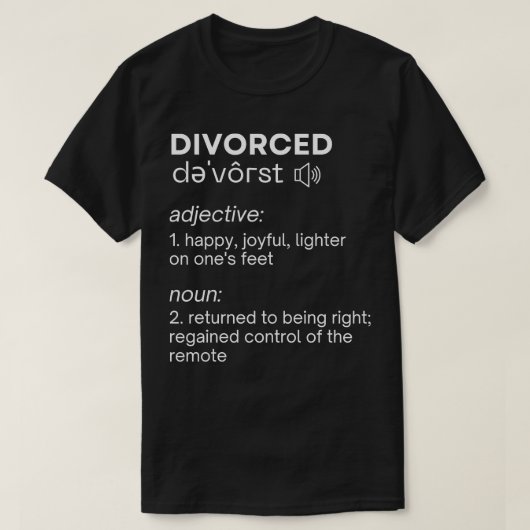 Gescheiden woordenboekdefinitie wit t-shirt (Design voorkant)