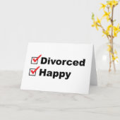 Gescheidene en gelukkige kaart (Gele Bloem)