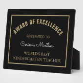 Geschenk! Best Kindergarten Teacher tabletop Plaqu Fotoplaat (Zijkant)
