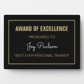 Geschenk! Best Personal Trainer tabletop plaque Fotoplaat (voorkant)
