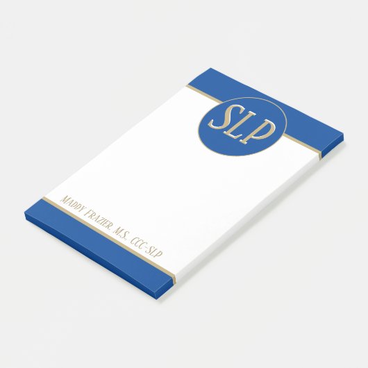 Geschenk! Gepersonaliseerd de sprekerspatholoog he Post-it® Notes (Schuin)