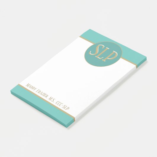 Geschenk! Gepersonaliseerd de sprekerspatholoog he Post-it® Notes (Schuin)