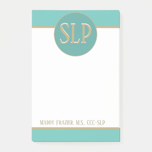 Geschenk! Gepersonaliseerd de sprekerspatholoog he Post-it® Notes (Voorkant)