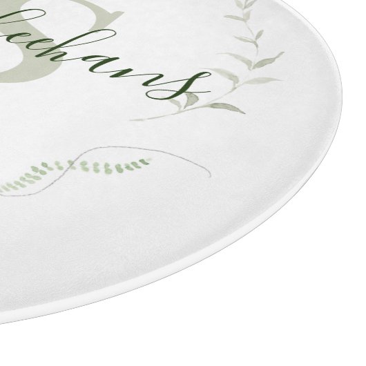 Geschenk gesneden bord met monogram snijplank (Hoek)