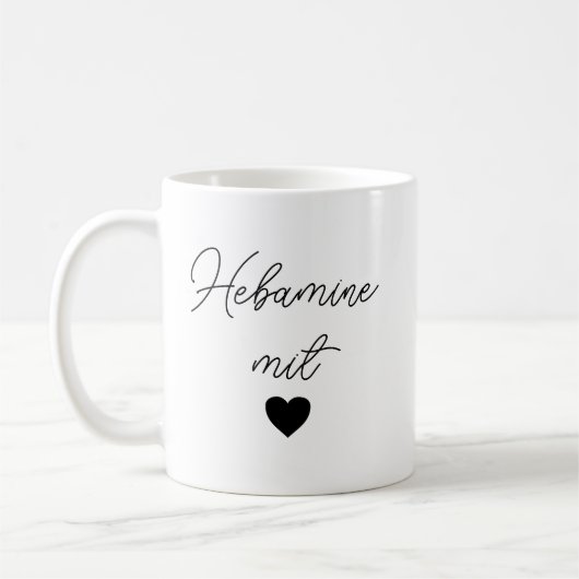 Geschenk Hebamme | Aufmerksamkeit und Dankeschön | Koffiemok (Links)