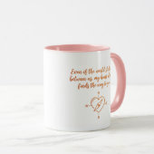 Geschenk Kompas Voor Lange Afstandsrelatie Hart Mok (Voorkant rechts)