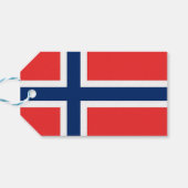 Geschenk Label met Vlag van Noorwegen Cadeaulabel (Achterkant Horizontaal)