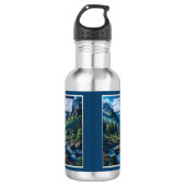 Geschenk met aangepaste tekst berglandschap voor v waterfles  (Voorkant)