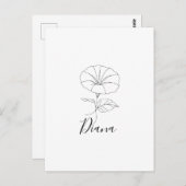 Geschenk met geboorte bloem september ochtendglori briefkaart (Voorkant / Achterkant)