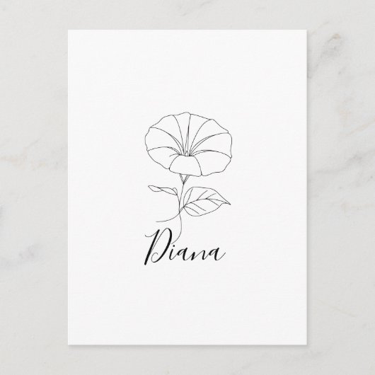 Geschenk met geboorte bloem september ochtendglori briefkaart (Voorkant)