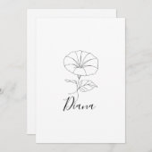 Geschenk met geboorte bloem september ochtendglori kaart (Voorkant / Achterkant)