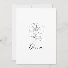 Geschenk met geboorte bloem september ochtendglori kaart