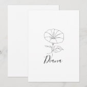 Geschenk met geboortebloem van septemberochtendglo kaart (Voorkant / Achterkant)