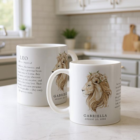 Geschenk met Leeuw Sterrenbeeld Horoscoop Personal Koffiemok