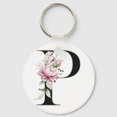 Geschenk met monogram Letter P | Sleutelhanger (Achterkant)