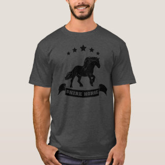 Geschenk met silhouet van een Shire paard, geschen T-shirt