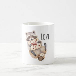 Geschenk Raccoon Hearts Koffiemok