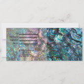 Geschenk Regenboog Iridescente Abalone Zee Schelp Kaart (Achterkant)