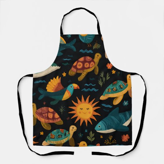 Geschenk Schort met All-Over Print Ocean Drift (Voorkant)