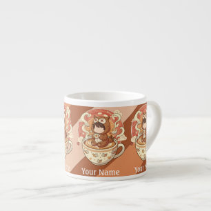 Geschenk tekst mini uil espressokop barista koffie espresso kop