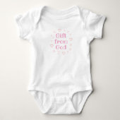 Geschenk van God, Religieus meisje baby geschenk, Romper (Voorkant)