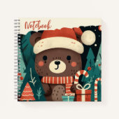 Geschenk van vreugde – Kerstbeer verrast met een s Notitieboek (Voorkant)