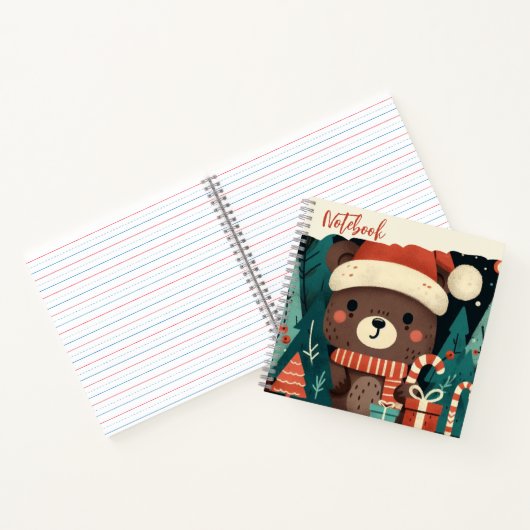 Geschenk van vreugde – Kerstcadeau van de beer Sin Notitieboek (Binnen)