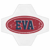 Geschenk voetbal met eigen naam en gekleurd logo (Enkel)