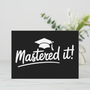 Geschenk voor afstuderen aan masterdiploma, hebt h kaart