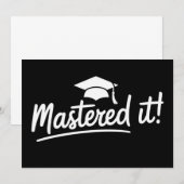 Geschenk voor afstuderen aan masterdiploma, hebt h kaart (Voorkant / Achterkant)