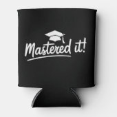 Geschenk voor afstuderen met masterdiploma, hebt h blikjeskoeler (Voorkant)