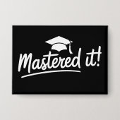 Geschenk voor afstuderen met masterdiploma, hebt h button (Voorkant)