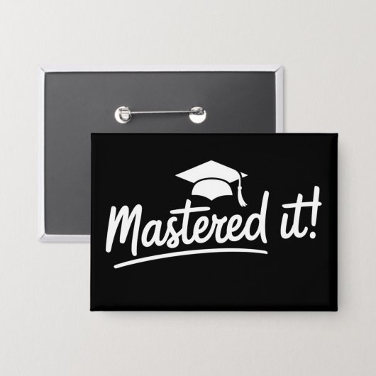 Geschenk voor afstuderen met masterdiploma, hebt h button (Voorkant / Achterkant)