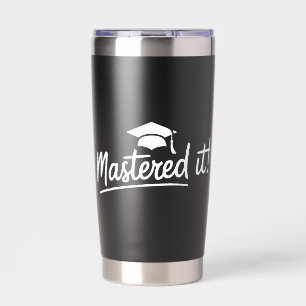 Geschenk voor afstuderen met masterdiploma, hebt h geïsoleerde drinkbeker