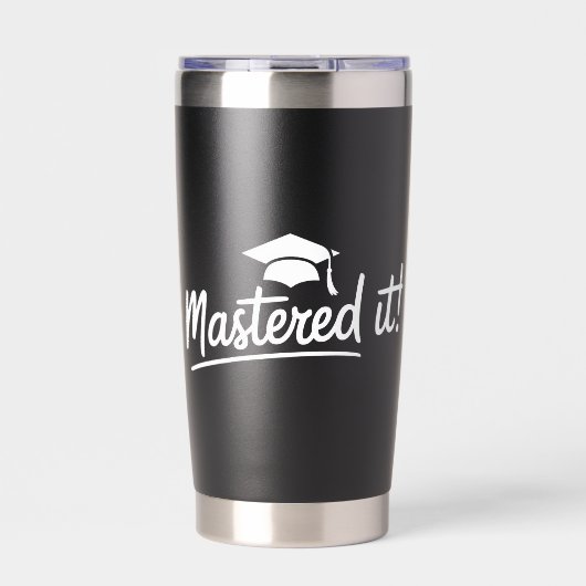 Geschenk voor afstuderen met masterdiploma, hebt h geïsoleerde drinkbeker (Voorkant)