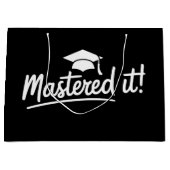Geschenk voor afstuderen met masterdiploma, hebt h groot cadeauzakje (Voorkant)