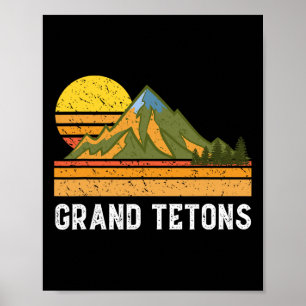 Geschenk voor bergvakantie - bergbeklimmen hiking poster
