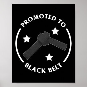 Geschenk voor bevordering tot zwarte band karate poster