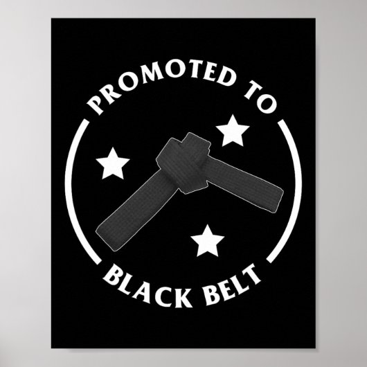 Geschenk voor bevordering tot zwarte band karate poster (Voorkant)