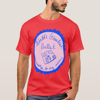 Geschenk voor de beste kunstenaar ter wereld t-shirt