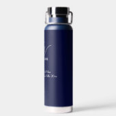 Geschenk voor de getuige van de bruidegom Elegant Waterfles (Achterkant)