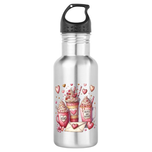 geschenk voor de valentijn waterfles (Voorkant)