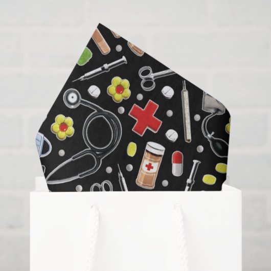 Geschenk voor een arts tissuepapier (Cadeauzakje)