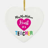 Geschenk voor een leraar Roze Zwart Schrift Keramisch Ornament (Voorkant)